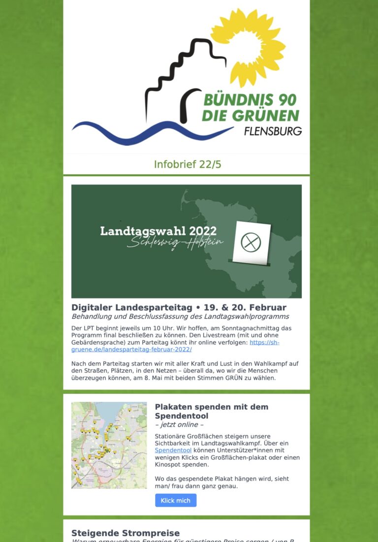 Newsletter der Flensburger Grünen
